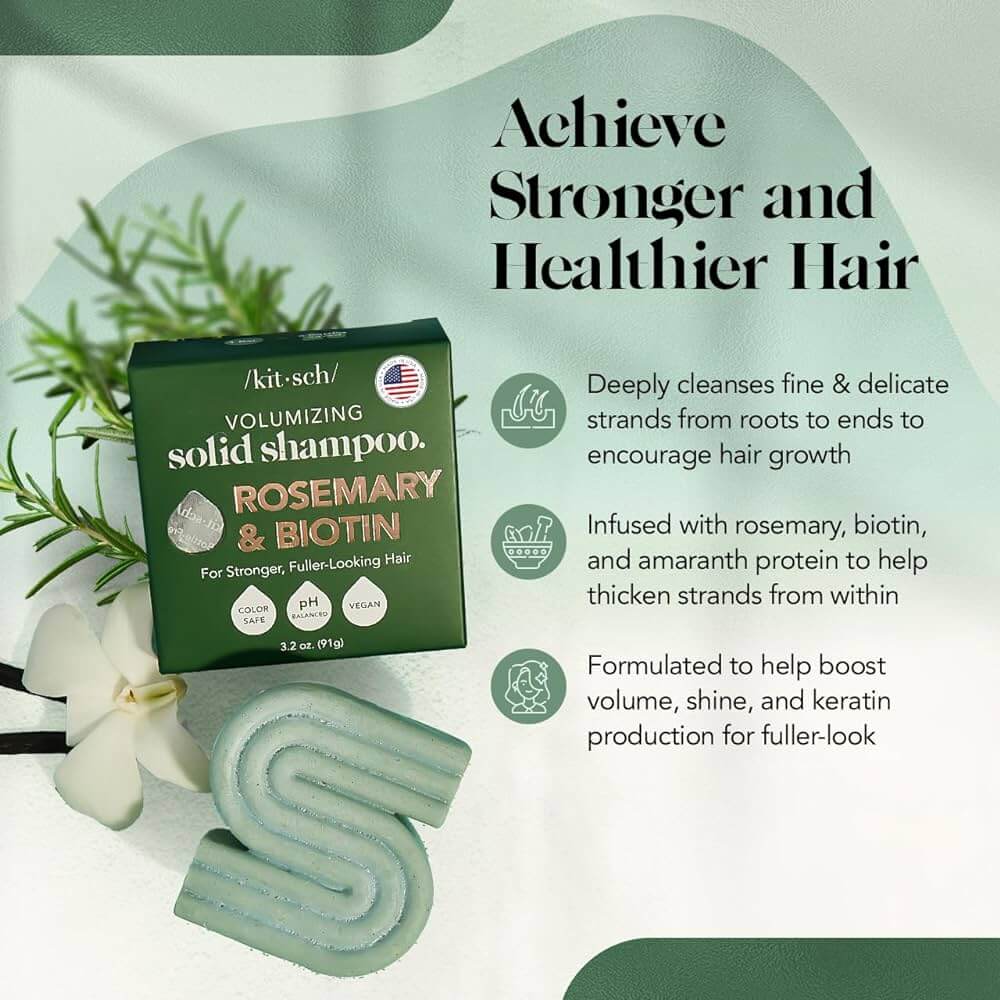 Rosemary & Biotin Shampoo Bar- Volumizing - The Plastic Free Co.